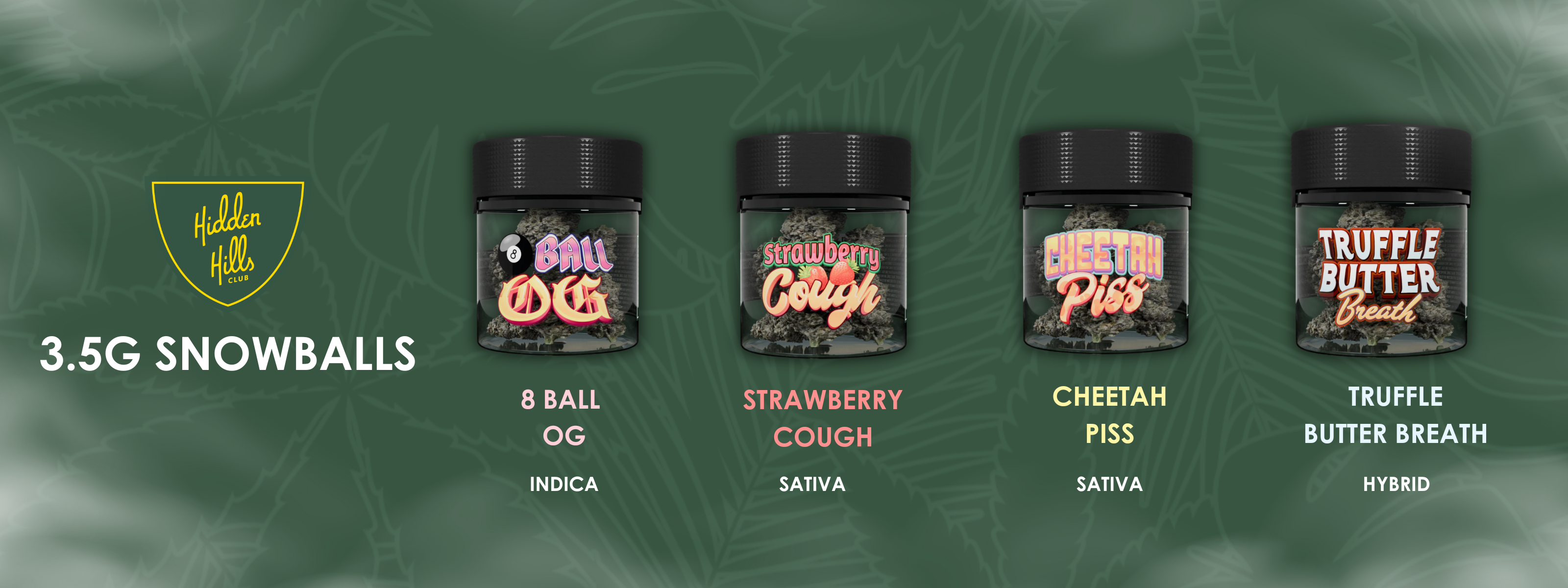 Premium Snowballs Sativa, Indica, Hybrid THC-A Flower