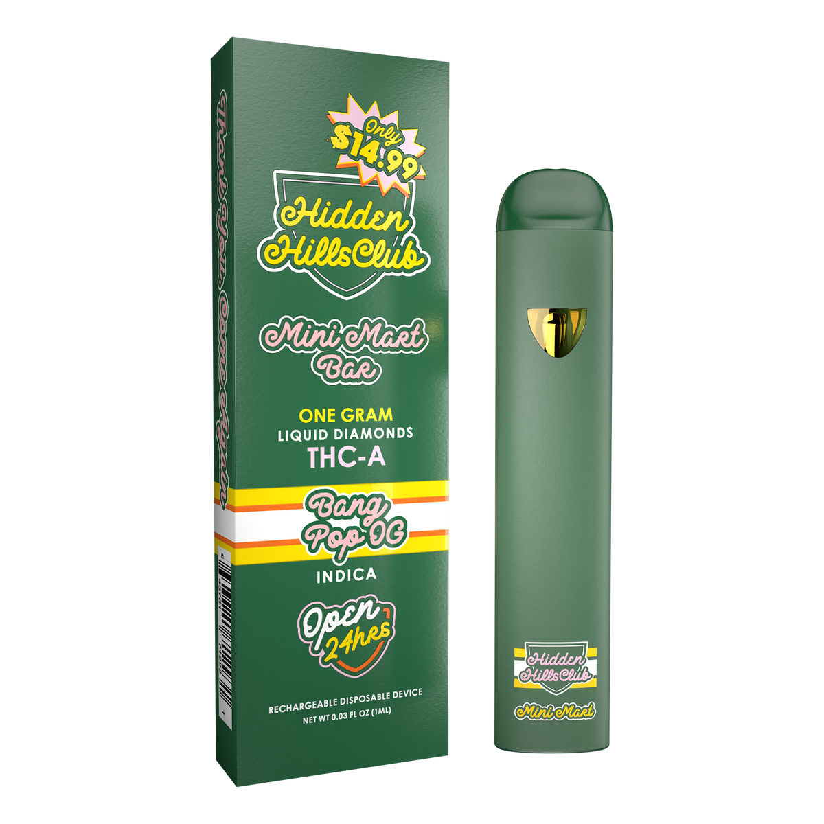 Hidden Hills 1G Liquid Diamonds Mini Mart Bar – Bang Pop OG