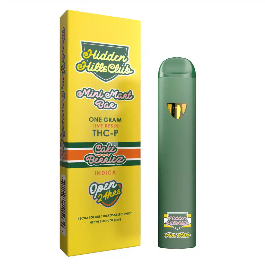 Hidden Hills Cake Berriez Indica Mini Mart Bar Disposable Vape