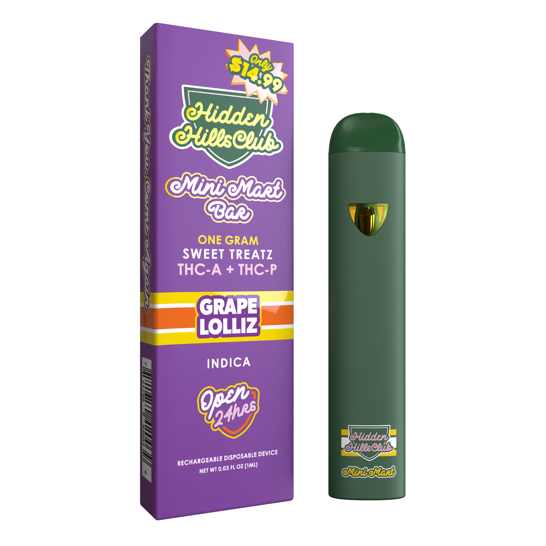 Grape Lolliz THCP Indica Vapes | Best Grape Candy THC Disposables