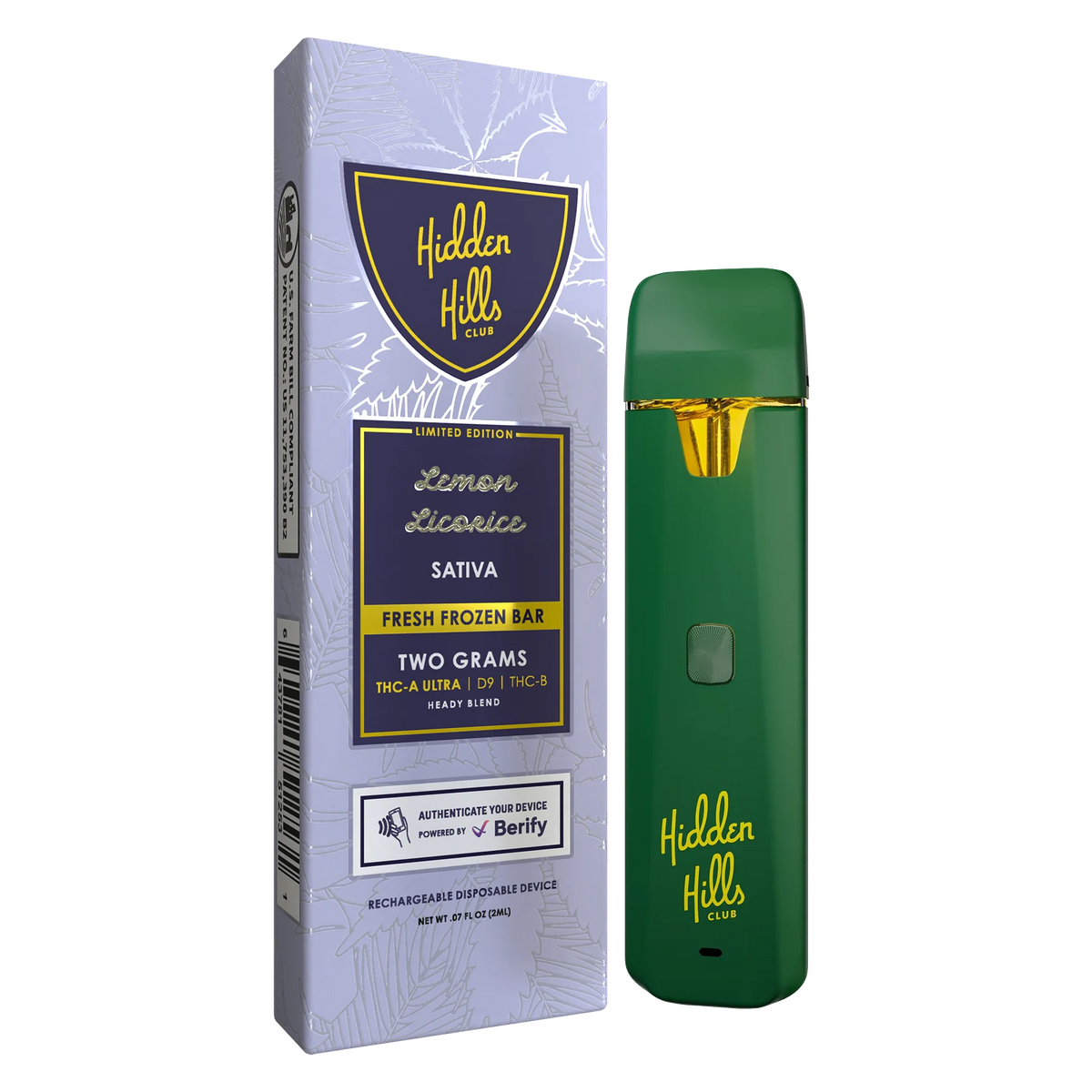 2G Fresh Frozen Heady Bar Disposable Vape | THC-B + Delta-9