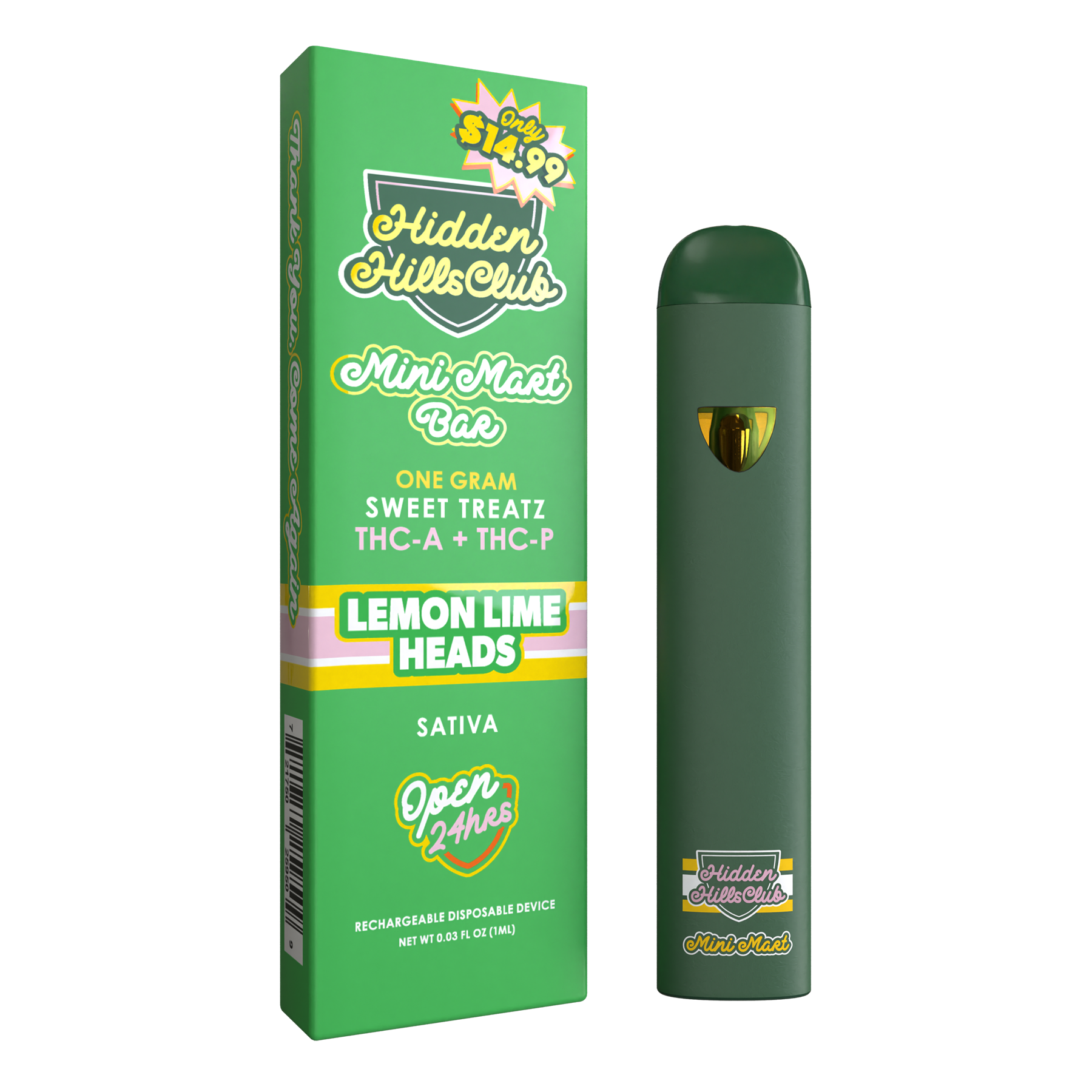 Lemon Lime THCP Sativa Vape | Uplifting Sativa Disposables THCA
