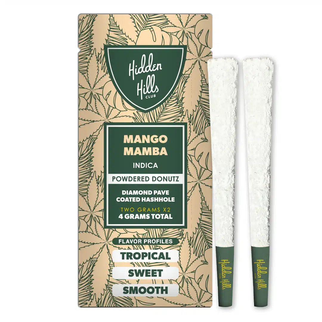 Hidden Hills 2.2G Mango Mamba THCA Powdered Donutz Indica Pre-rolls