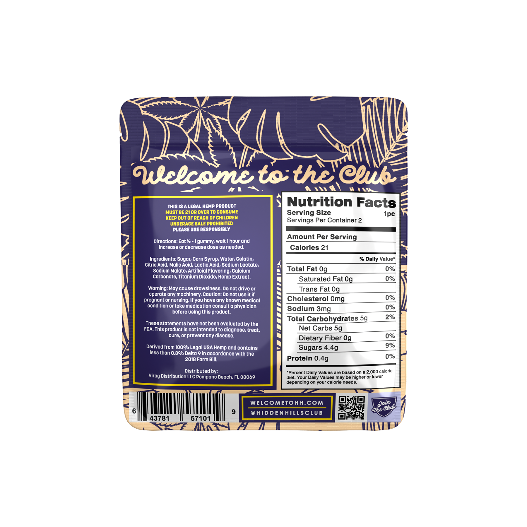 Sour Mango | Heady Blend | 1000mg Edibles