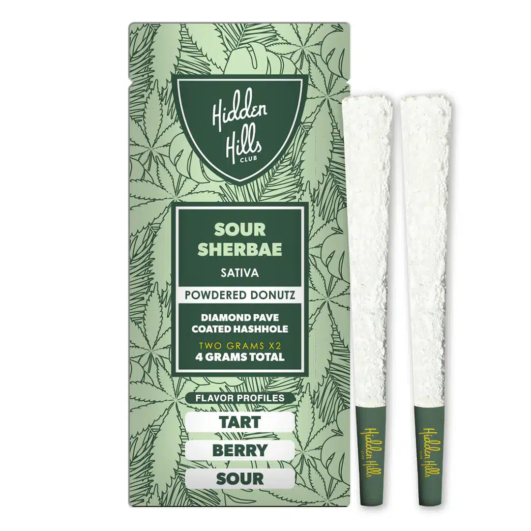 Hidden Hills Sour Sherbae THCA Powdered Donutz Sativa Pre-rolls