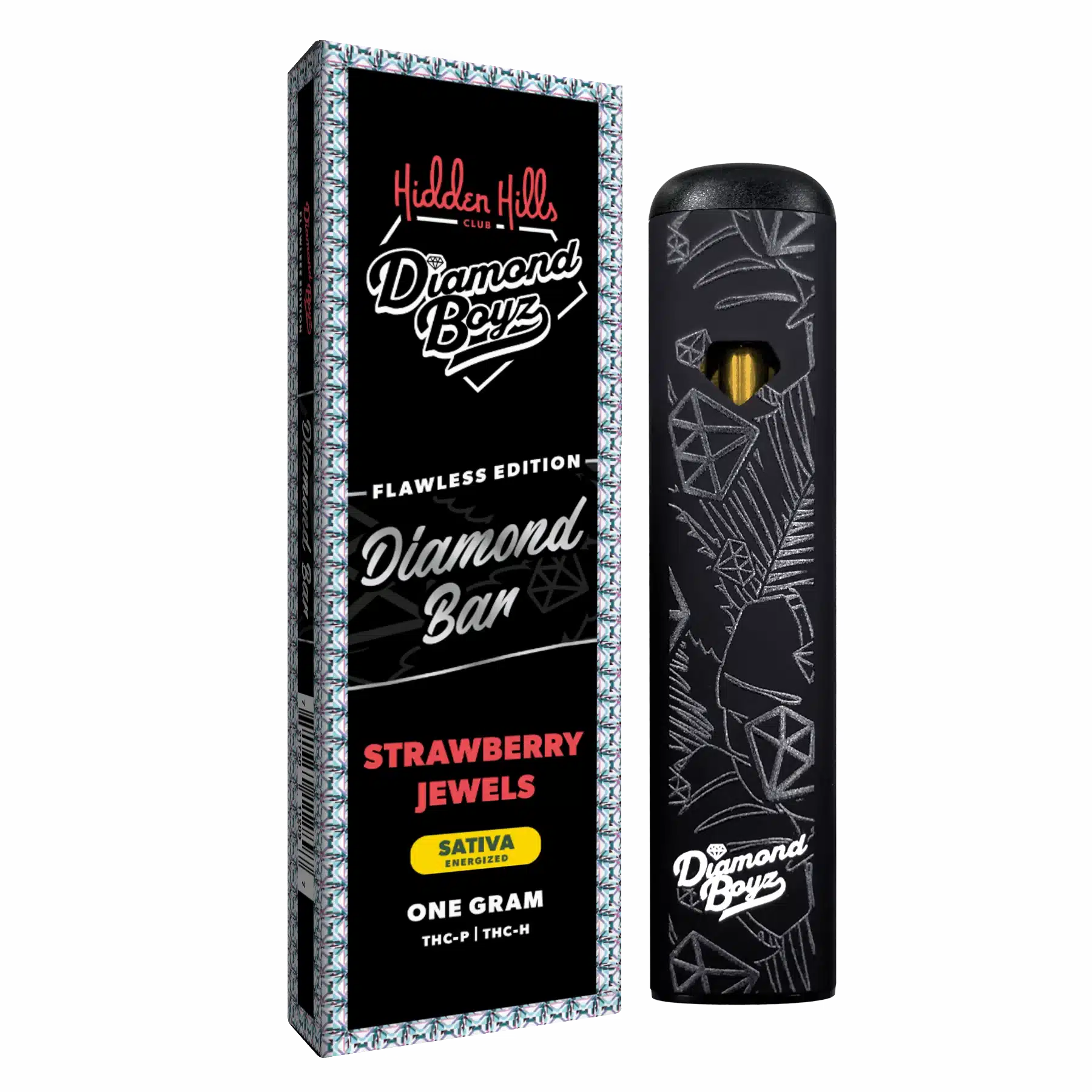 Hidden Hills Strawberry Jewels Sativa Diamond Bar Disposable Vape