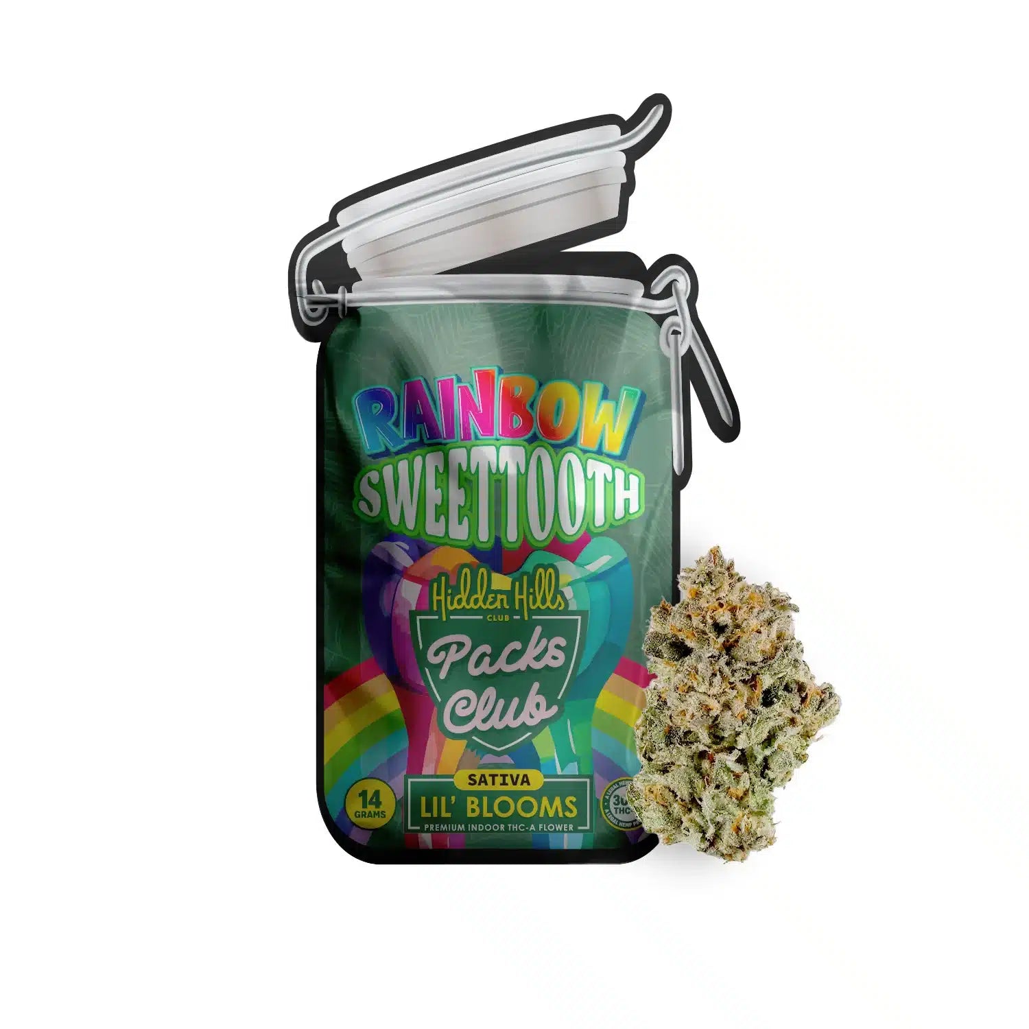 Hidden Hills 14G Lil Blooms - Rainbow Sweetooth Flower Sativa Strain Flower