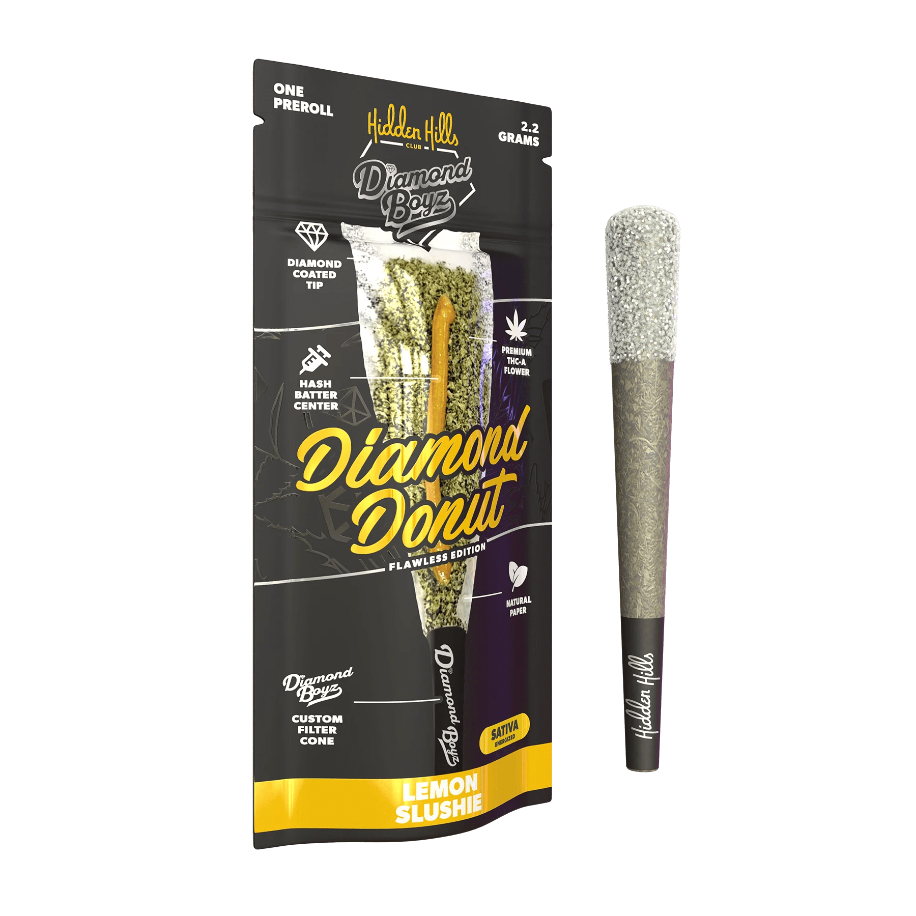 2.2G Diamond Donut Hash Hole - THCA - Hidden Hills Club