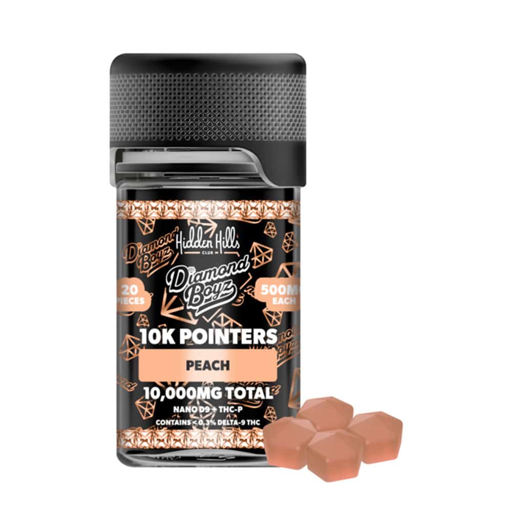 Hidden Hills 500MG Diamond Boyz 10k Pointers – Peach