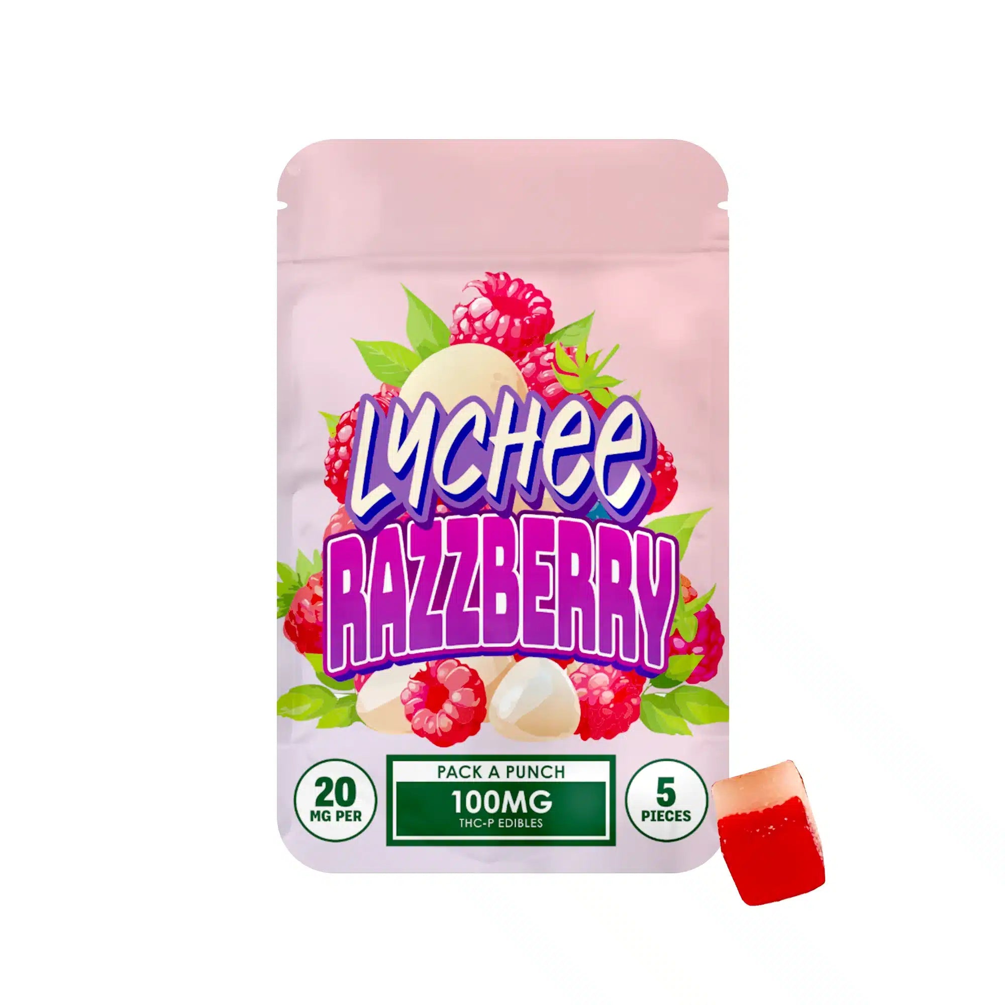Hidden Hills Lychee Razzberry Pack A Punch 100mg Edibles