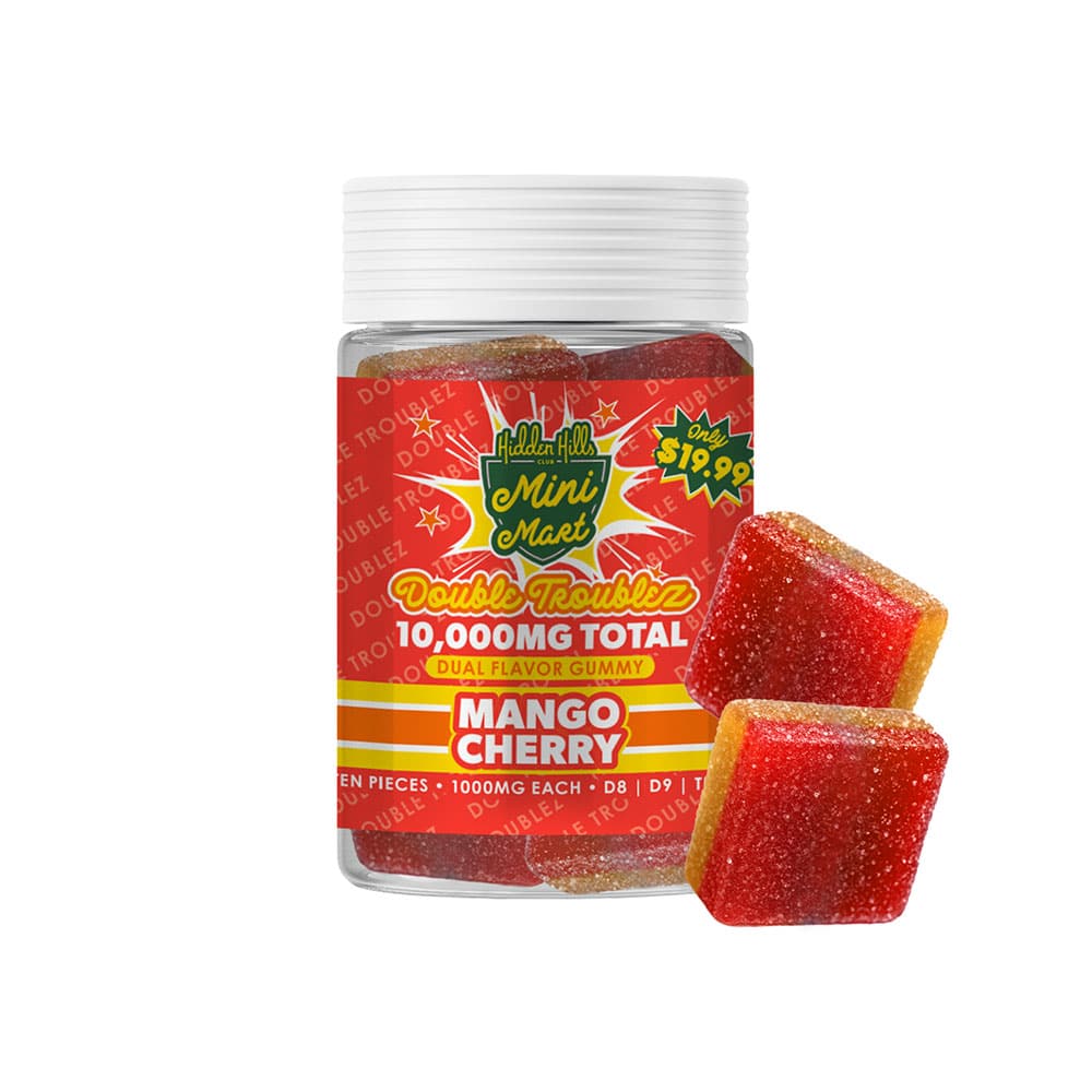 Hidden Hills 1000MG Mini Mart Double Troublez 10 ct – Mango Cherry