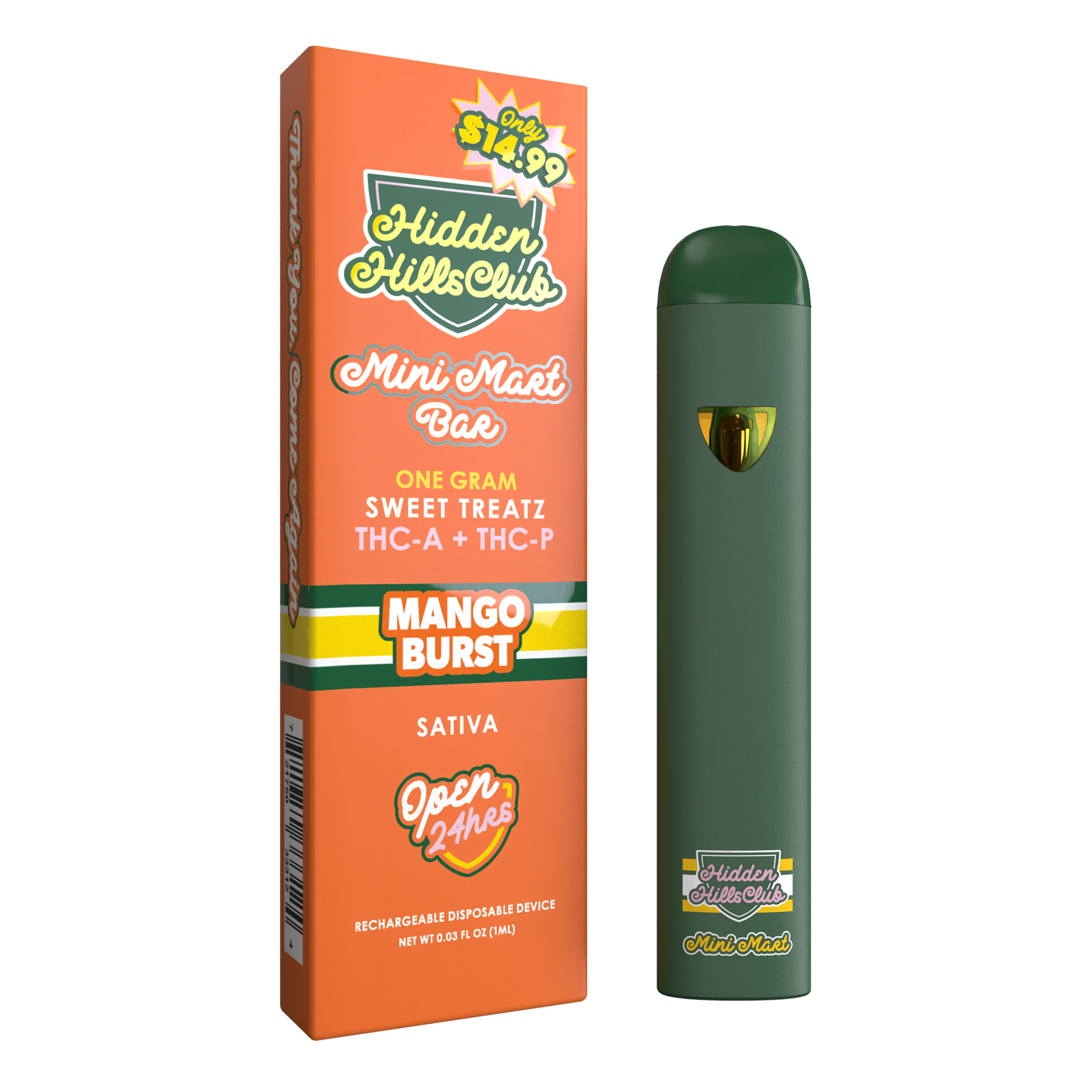 Mango Burst Sativa Vapes | Best THCP Sativa Disposable Flavored Mango