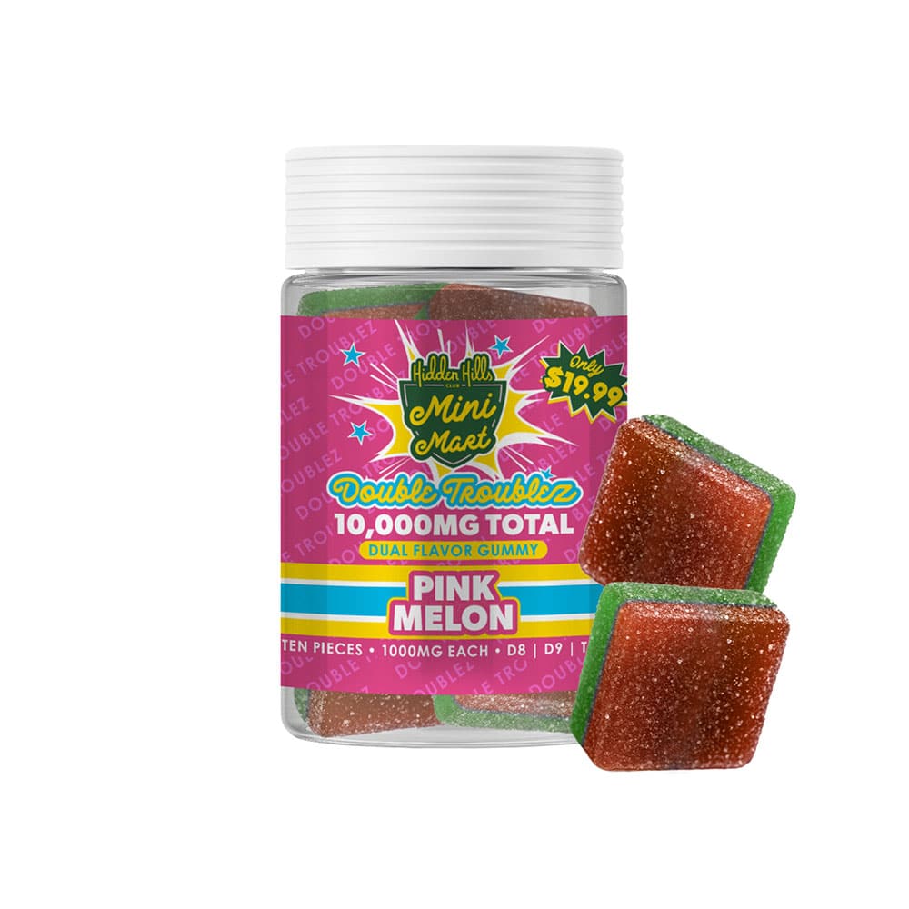 Hidden Hills 1000MG Mini Mart Double Troublez 10 ct – Pink Melon