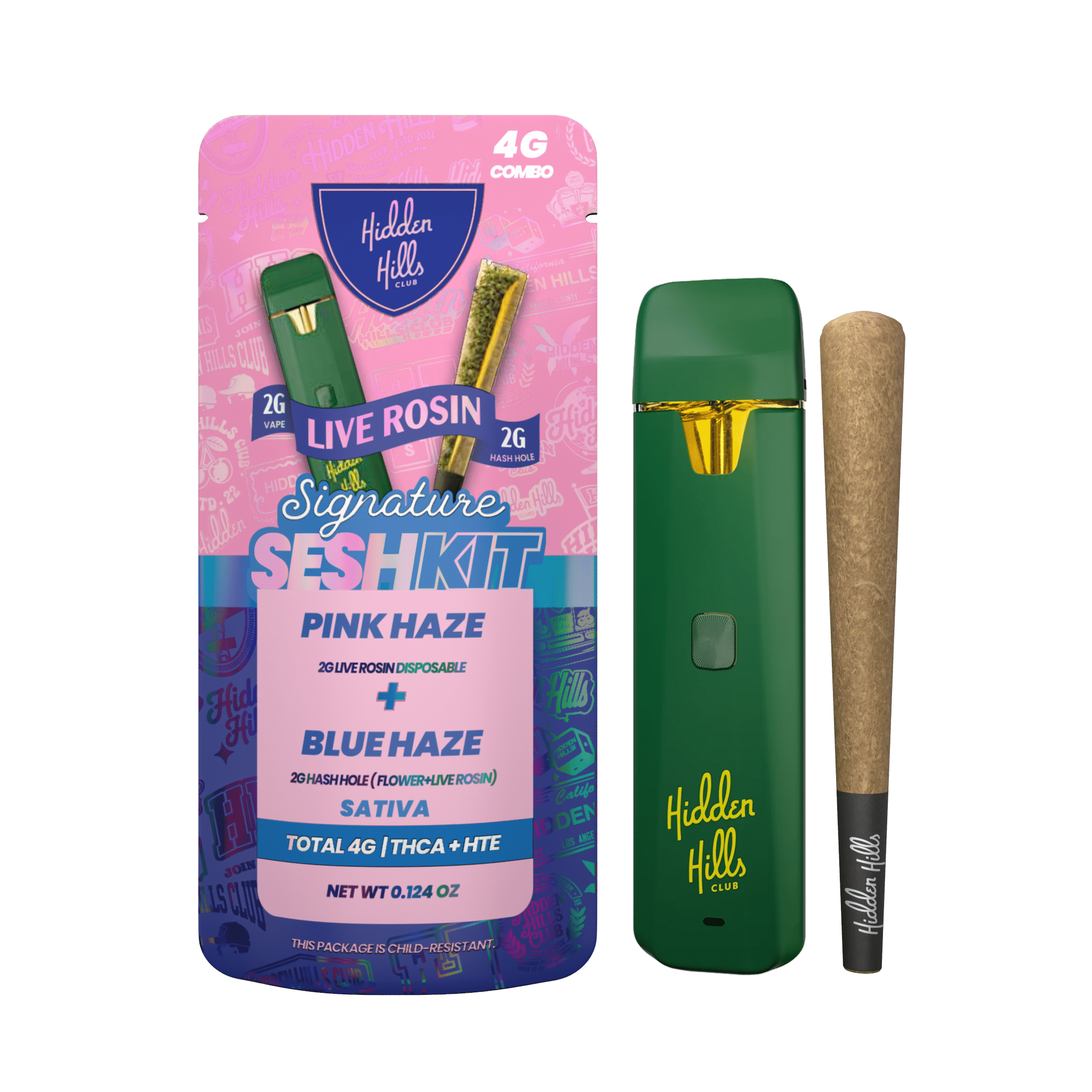 Sesh Kit (2G Disposable+ 2G Hash Hole) - Hidden Hills Club