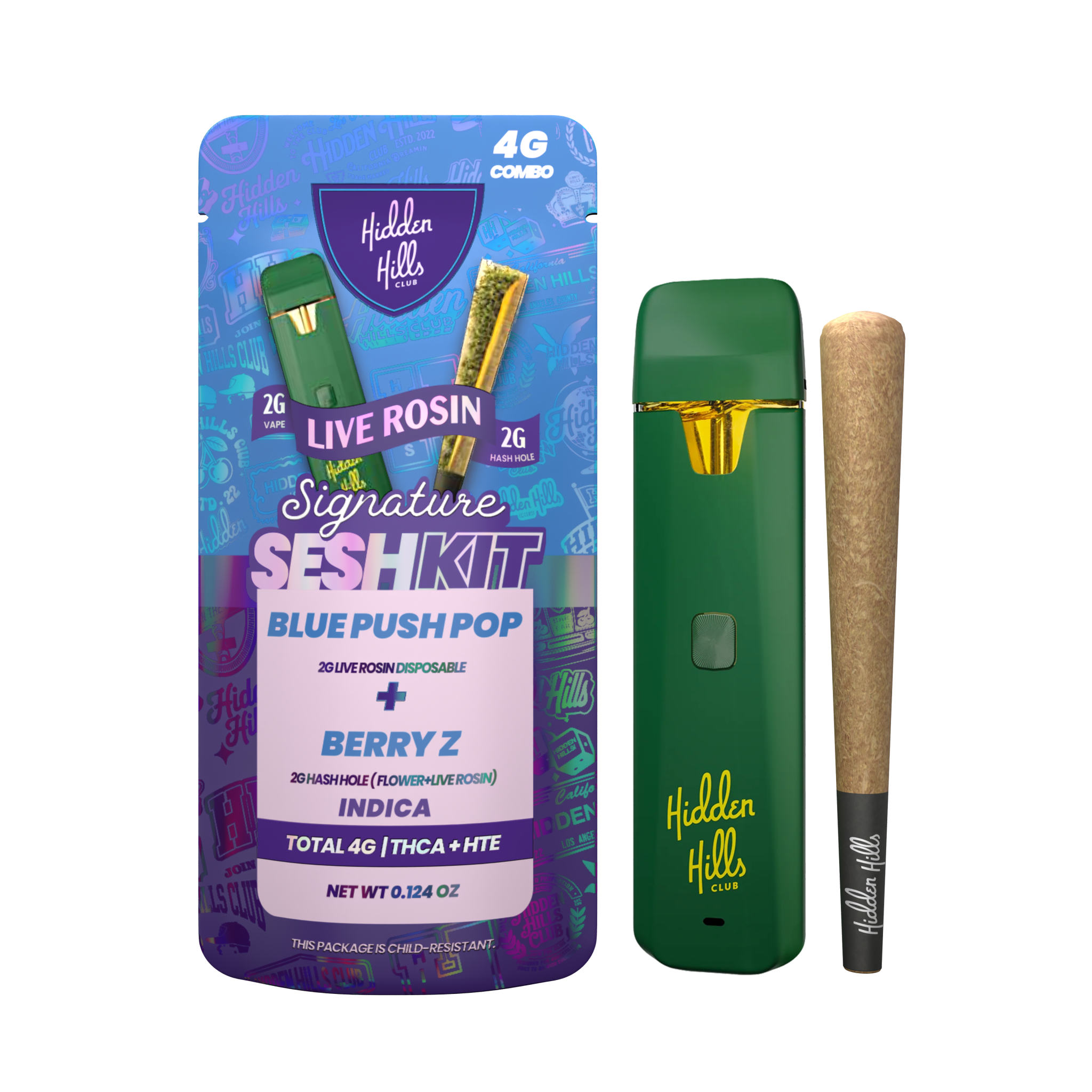 Sesh Kit (2G Disposable+ 2G Hash Hole) - Hidden Hills Club