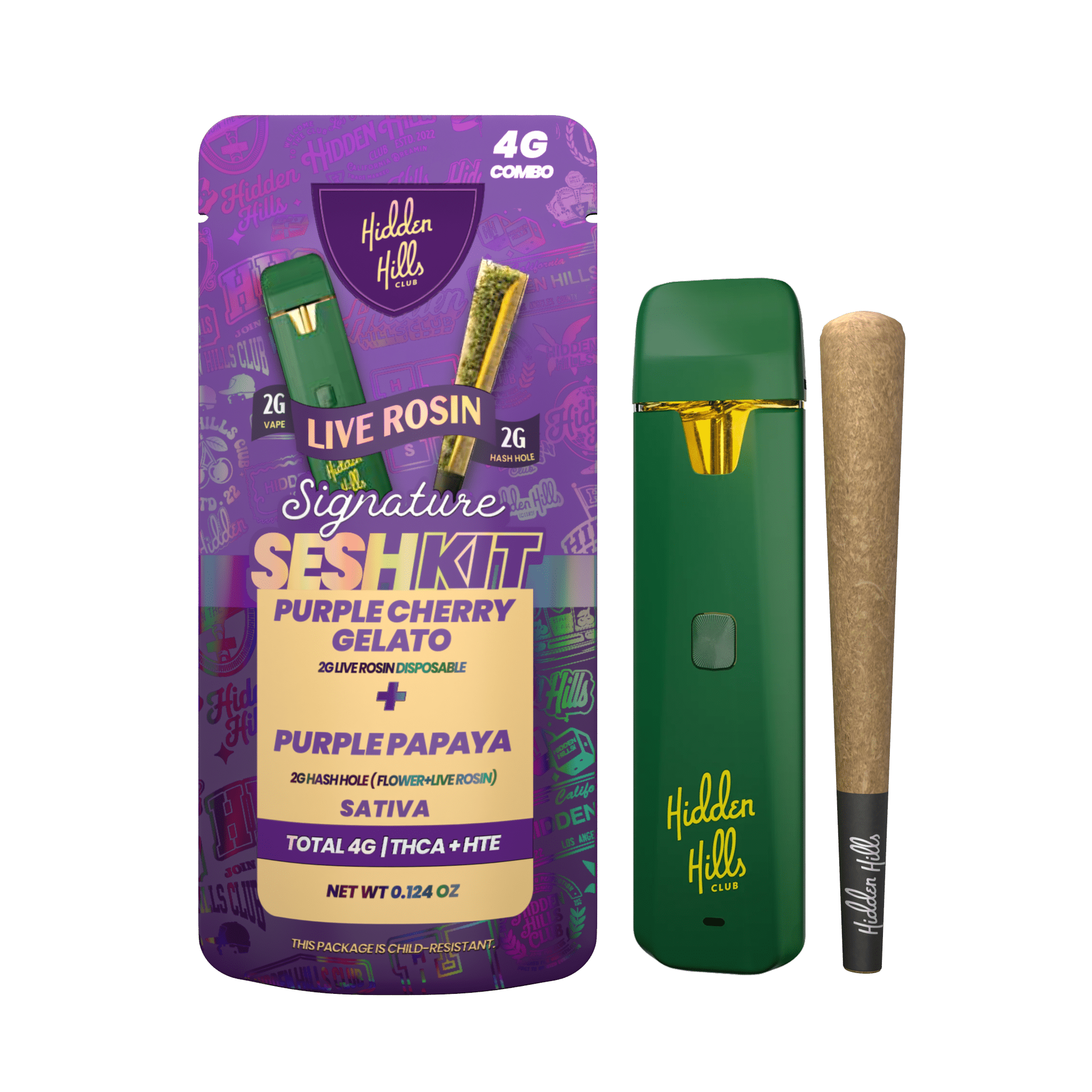 Sesh Kit (2G Disposable+ 2G Hash Hole) - Hidden Hills Club