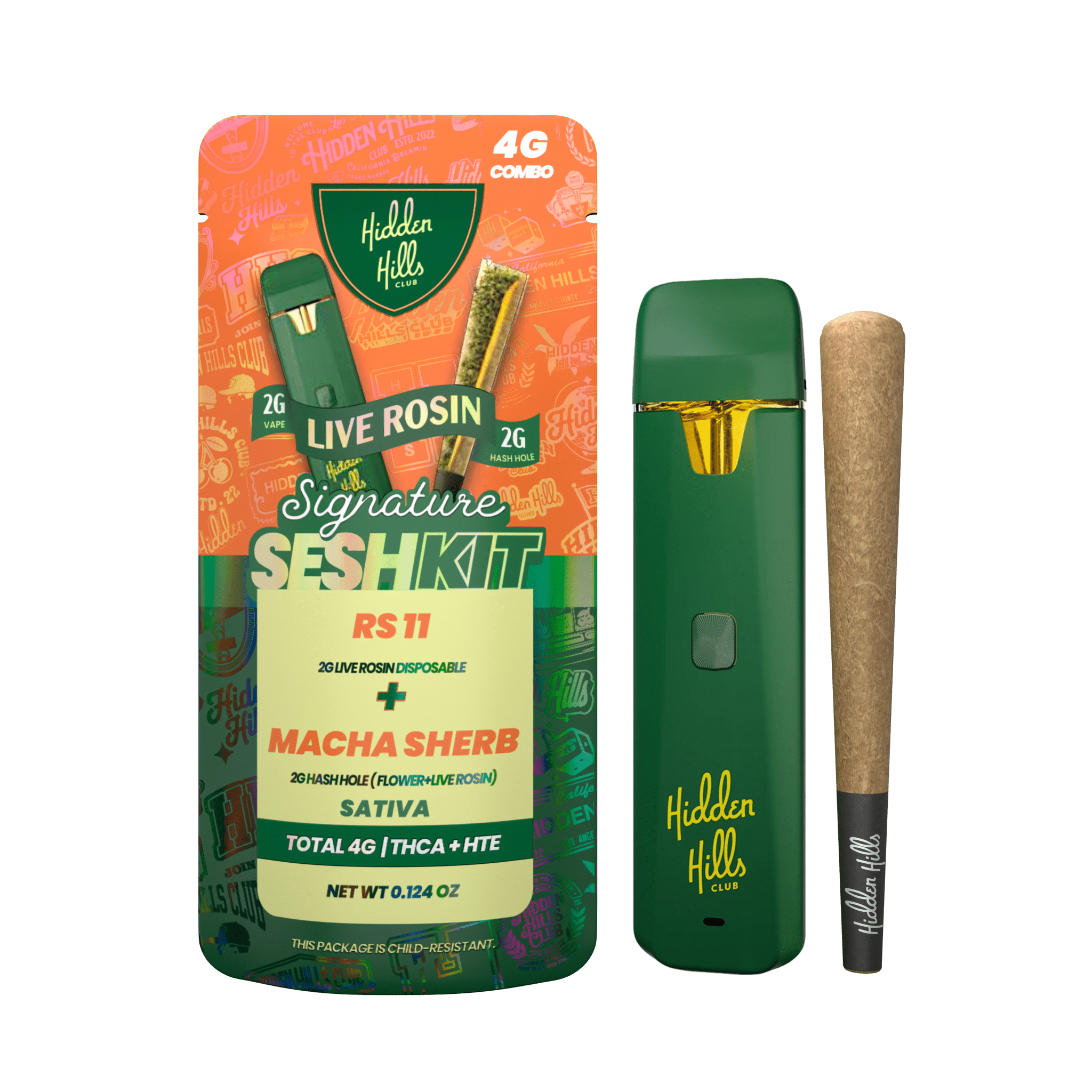 Sesh Kit (2G Disposable+ 2G Hash Hole) - Hidden Hills Club