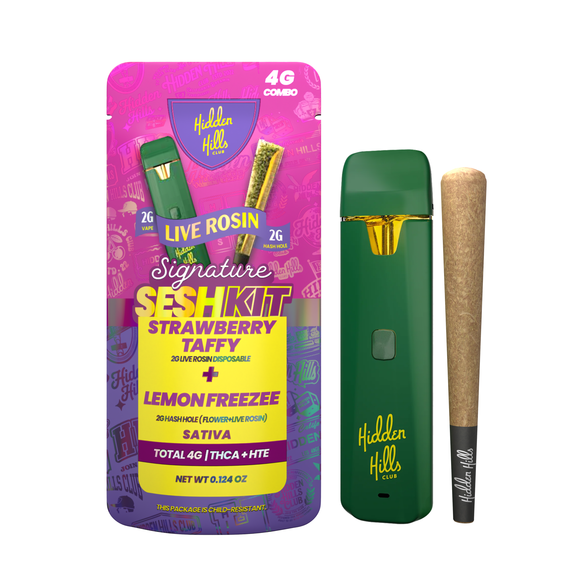 Sesh Kit (2G Disposable+ 2G Hash Hole) - Hidden Hills Club
