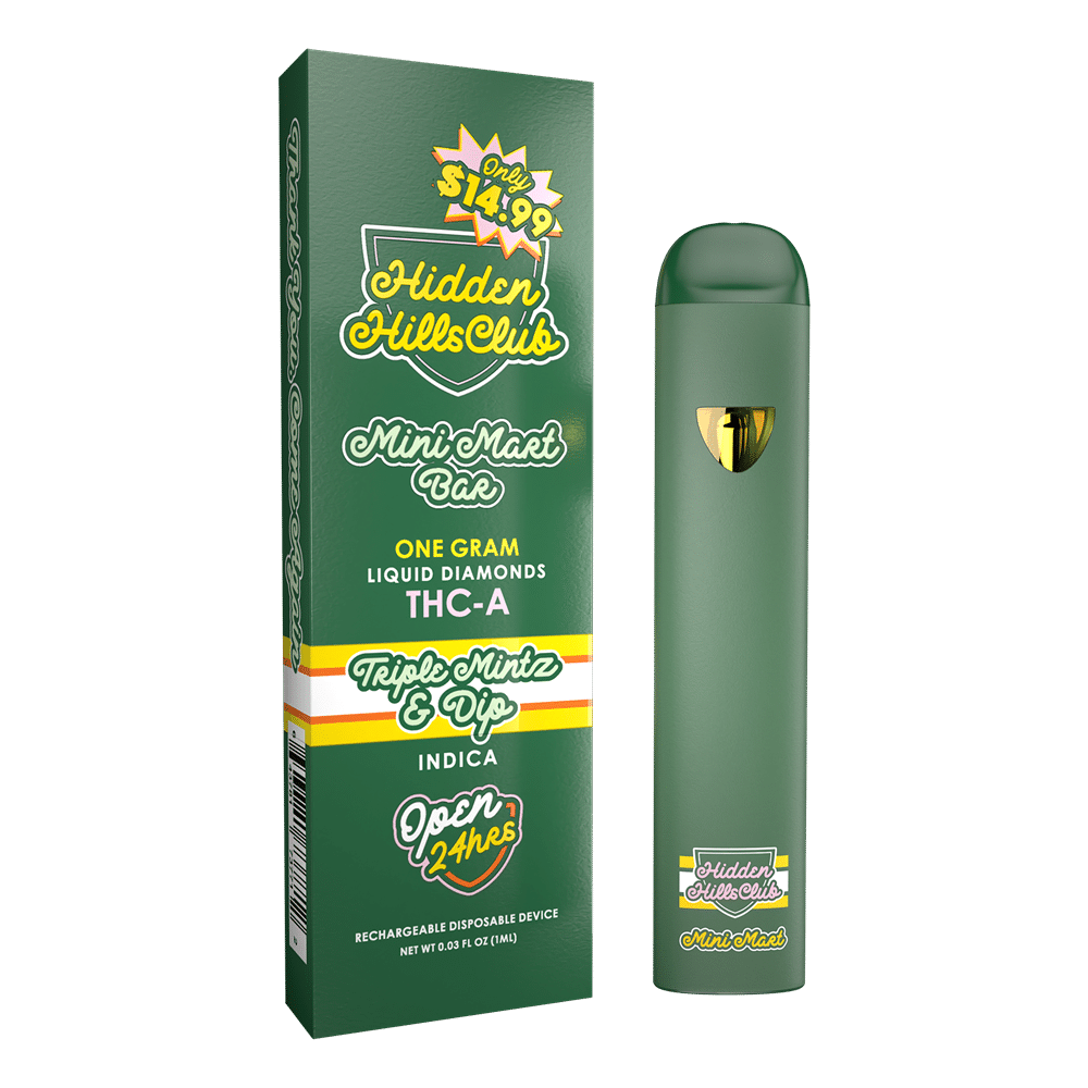 Hidden Hills Triple Mintz & Dip Indica Mini Mart Disposable Vape