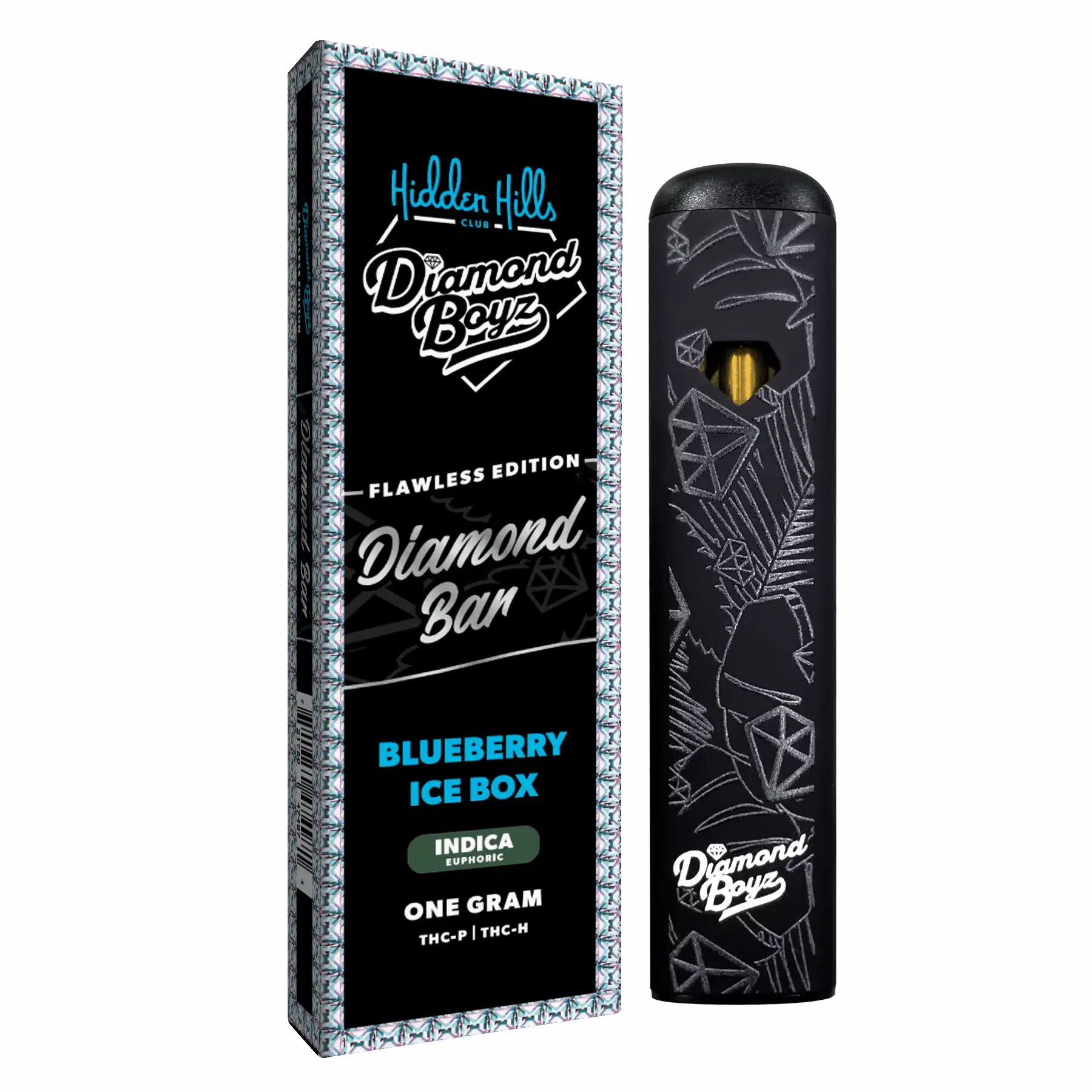 Hidden Hills Blueberry Ice Box Indica Diamond Bar Disposable Vape