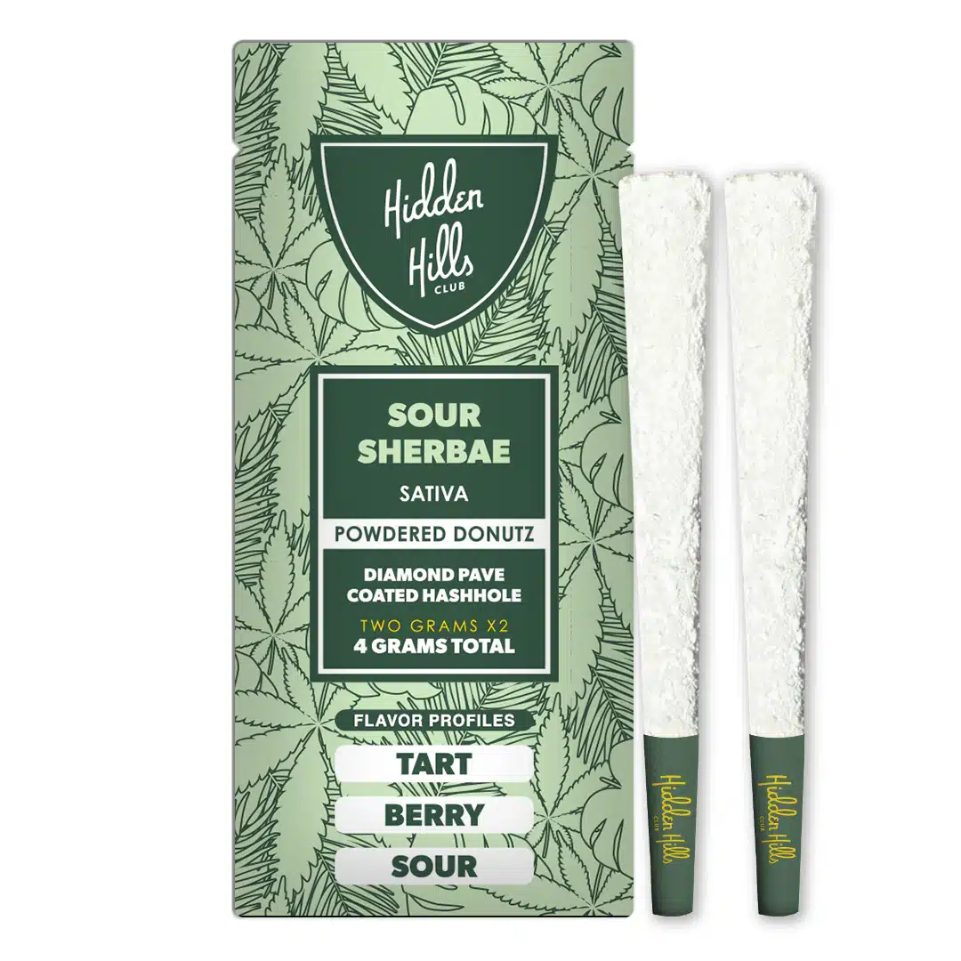 Hidden Hills Sour Sherbae THCA Powdered Donutz Sativa Pre-rolls