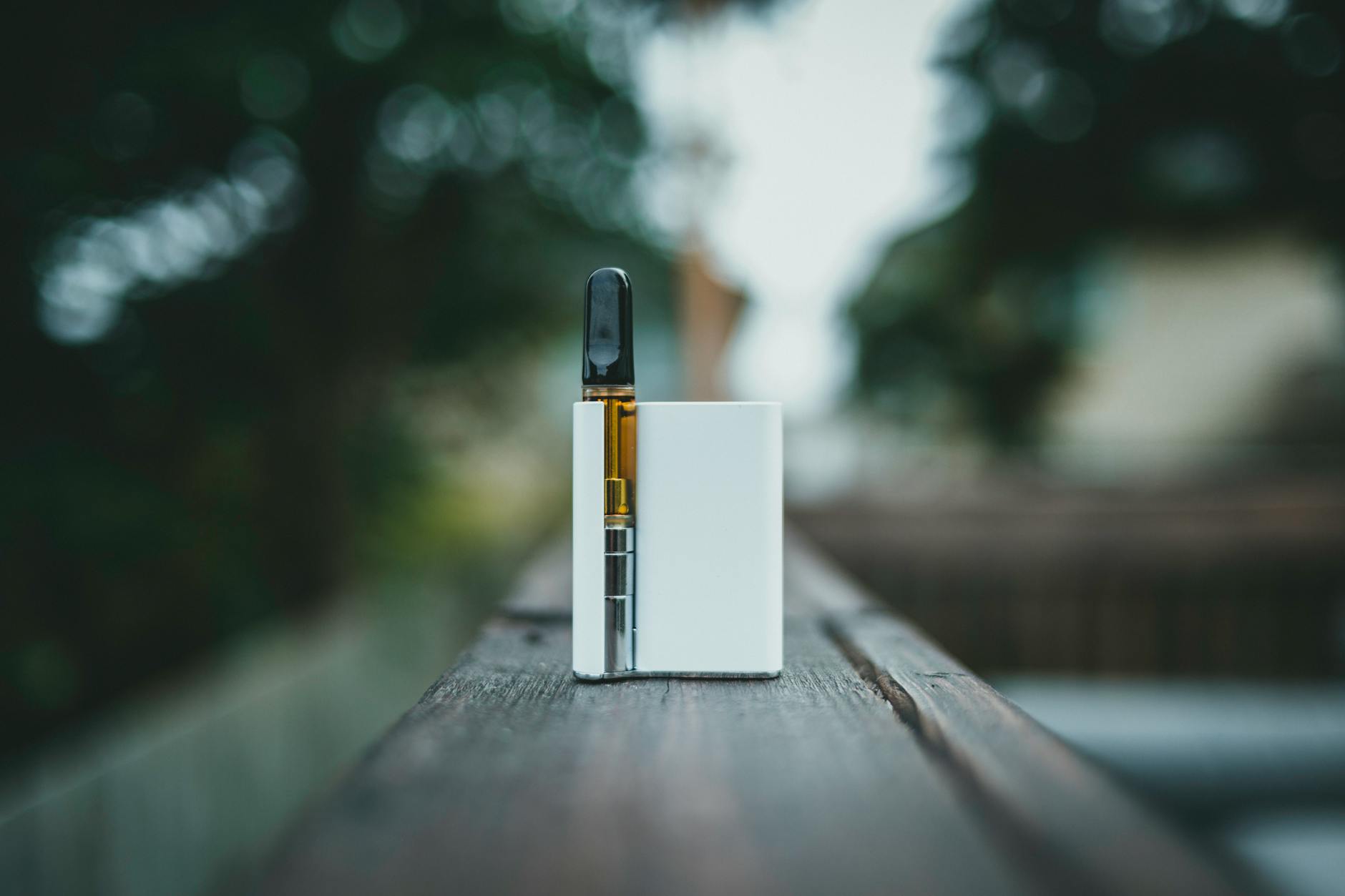 a white cased electronic vape